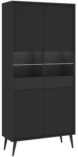 BARCELONA üveges vitrin 91 cm, antracit