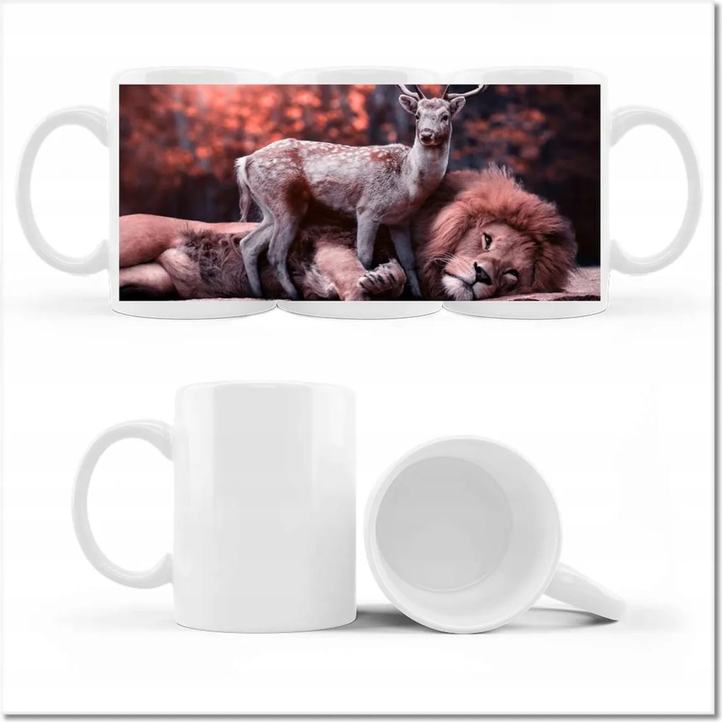 Szarvas mintás bögre Szarvas felszarvazott