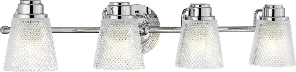 Quintiesse modern fürdőszobai lámpa hudson csiszolt króm elsqn-hudson4-bath IP44