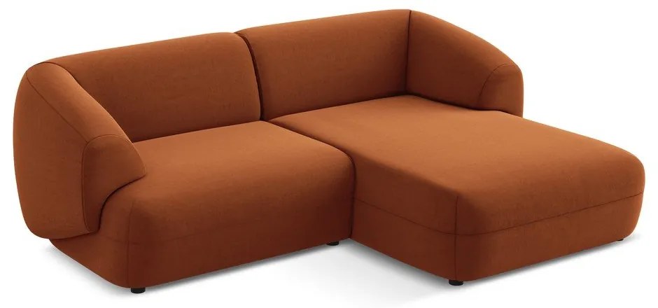 Narancssárga bársony sarokkanapé (jobb oldali) Moana – Makamii
