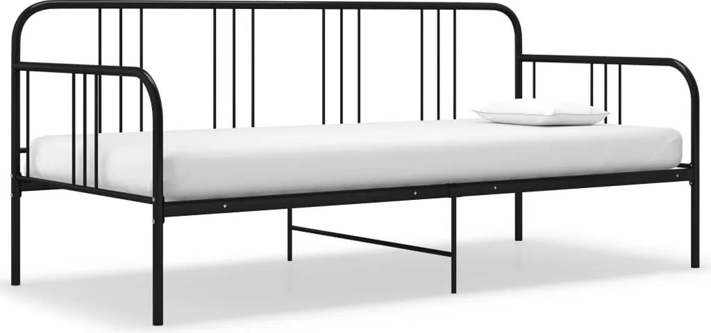 vidaXL fekete fém kanapéágy-keret 90 x 200 cm