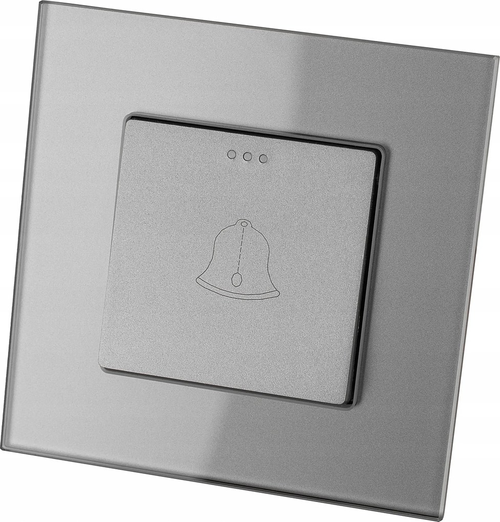 Bekapcsoló Csengőgomb szimpla szürke szett Miuun kerettel