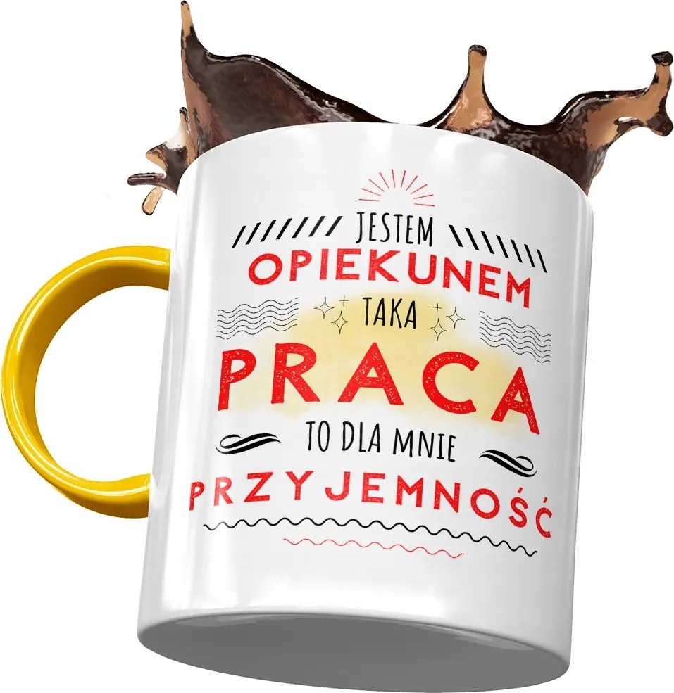 Sárga Bögre A Gondozónak Ez Nekem Öröm Nyomtatott Fotóval