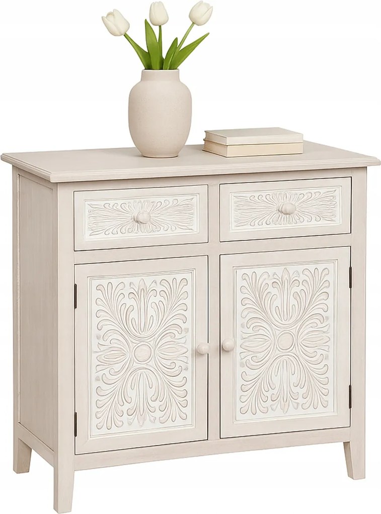 Rusztikus komód Hina fa faragott frontok klasszikus elegáns