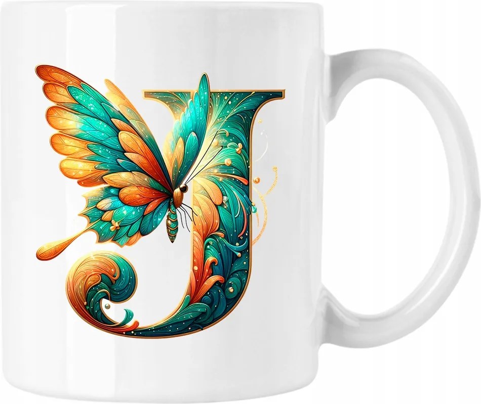 Bögre Betű Pillangó Név Színes 16 Fehér 330ml