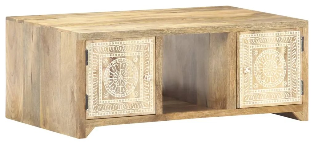 tömör mangófa dohányzóasztal 90 x 50 x 35 cm