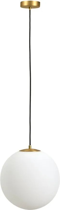 Fehér-aranyszínű függőlámpa üveg búrával ø 10 cm Brisia – Kave Home