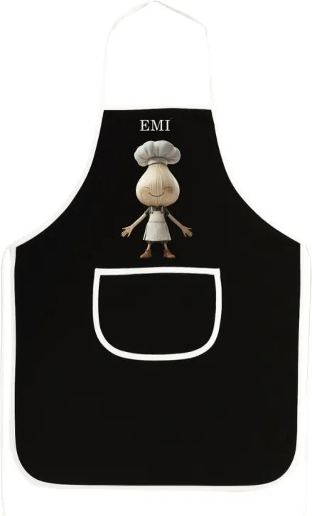 EMI Garlico konyhai kötény, Fekete