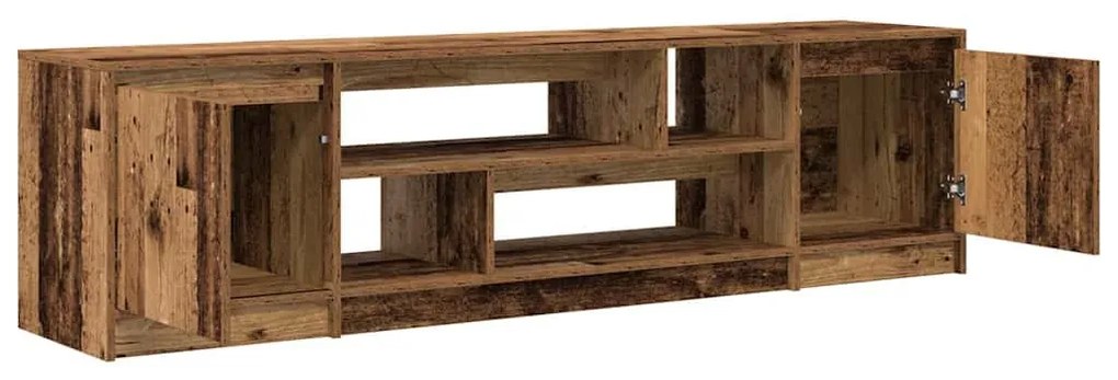 antik fa színű szerelt fa TV-szekrény 188,5x41x50 cm
