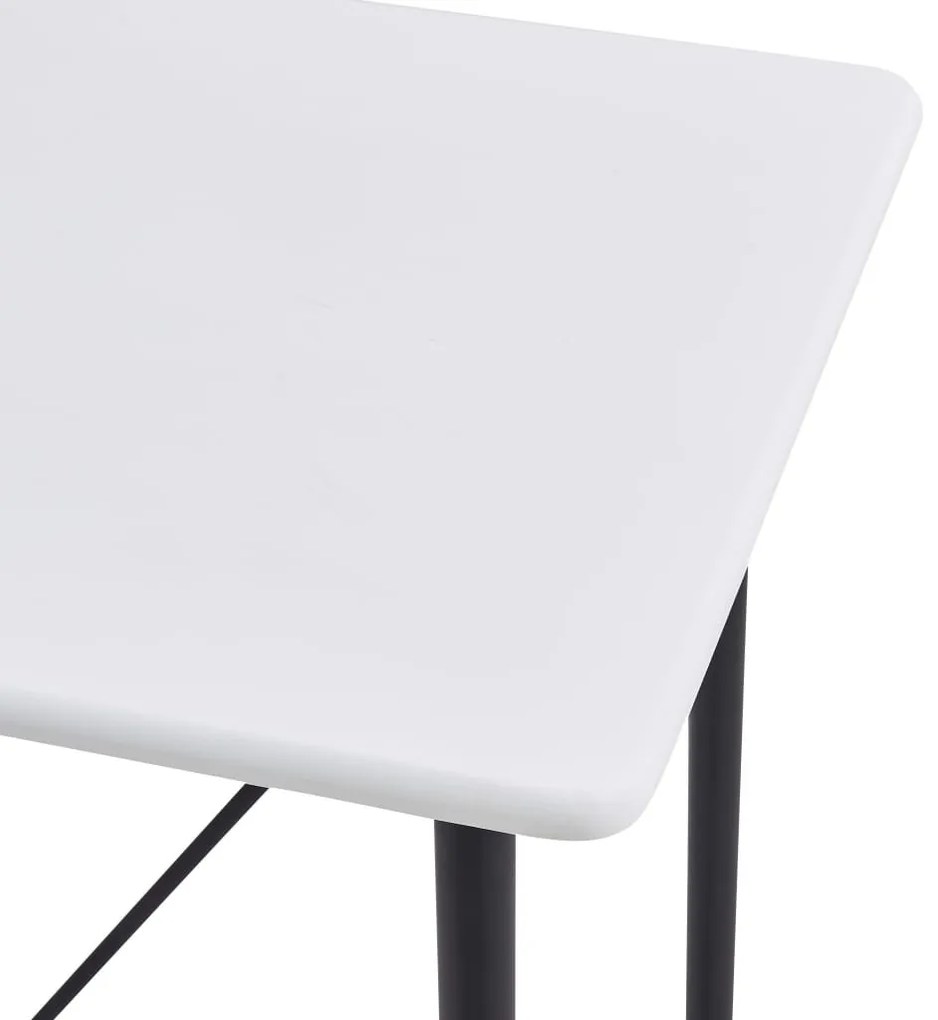 Fehér MDF bárasztal 120 x 60 x 110 cm