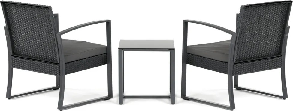 Kerti bútor szett 1+2, polyrattan, szürke, GREY – AZS-H1111