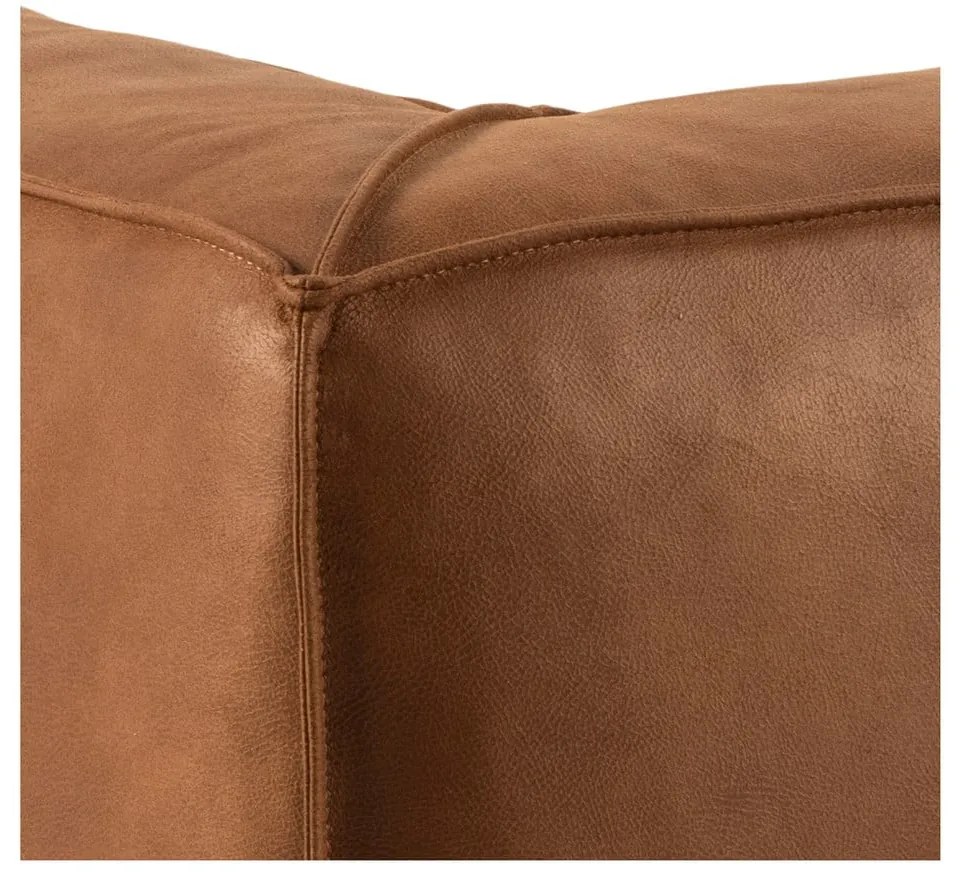 Konyakbarna bőrutánzat kanapé 208 cm Fairfield Kentucky – Bonami Selection