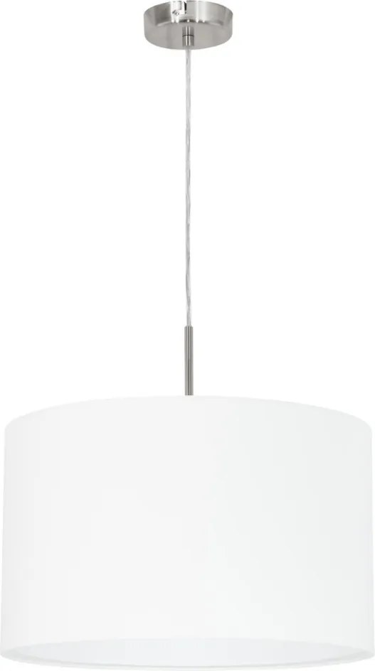 EGLO 31571 PASTERI Ernyős Függesztett Lámpa Fehér, Nikkel E27 IP20