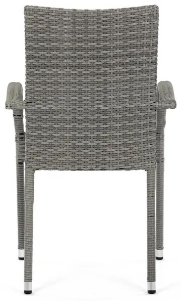 Szürke Polyrattan Kerti Szék, Fém Vázzal. AZC-S2114 GREY
