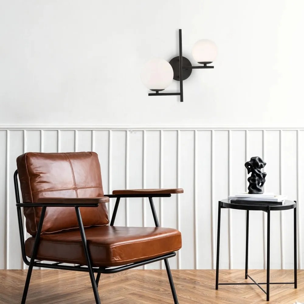 Elegáns fali lámpa 25W belső térbe fekete