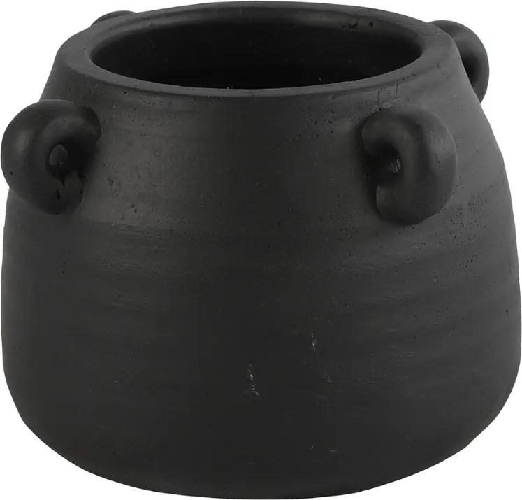 CELTIC fekete cement virágcserép Méret: S