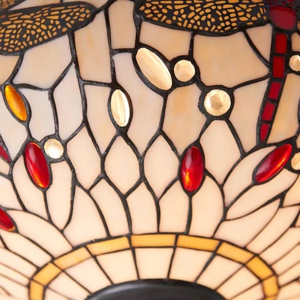 Endon 70723 - Tiffany DRAGONFLY mennyezeti lámpatest 2xE27/60W/230V átm. 41 cm