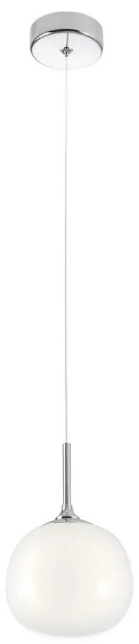 Redo 01-2081 - KIWI kábeles függőlámpa 1xG9/40W/230V, átmérő 12 cm, fényes króm/fehér