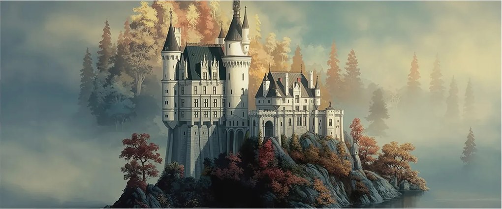 Dekoratív Fotótapéta Hálószobába Mesebeli kastély 250x104 Ragasztó