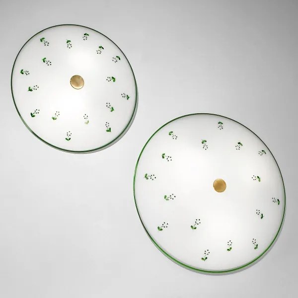 Kolarz 731.U13.4.21-Mennyezeti lámpa NONNA 3xE27/60W/230V átm. 42 cm zöld/réz