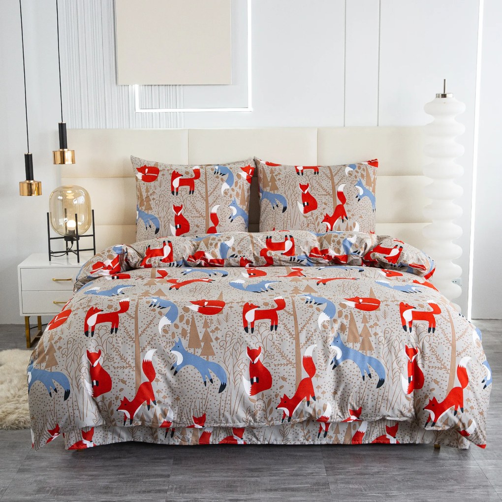 RED FOX barna mikroszálas ágyneműhuzat Ágyneműhuzat mérete: 70 x 90 cm | 140 x 220 cm