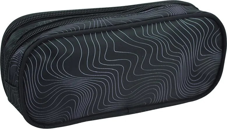K-pop Démonvadászok Black 2 rekeszes tolltartó 26 cm