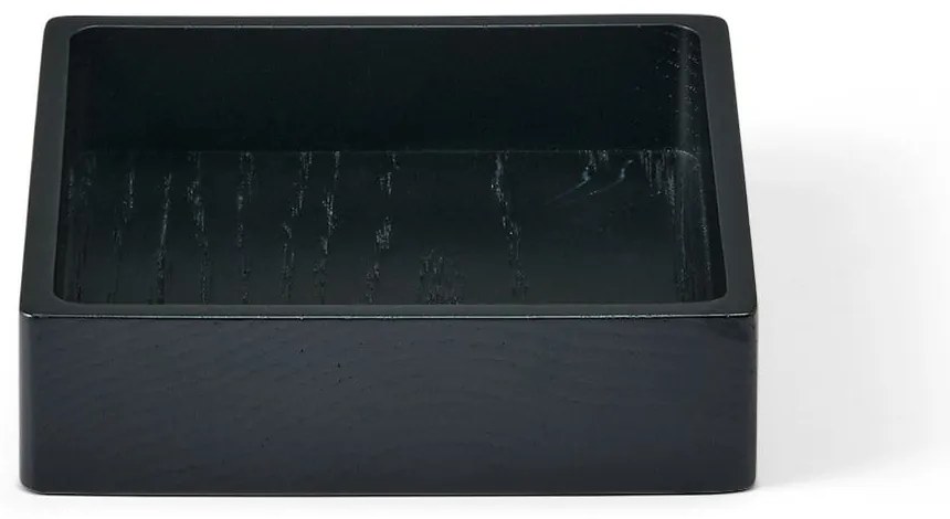 Fekete dekoratív fa tárolódoboz 11x11x3 cm Square S – LIND DNA