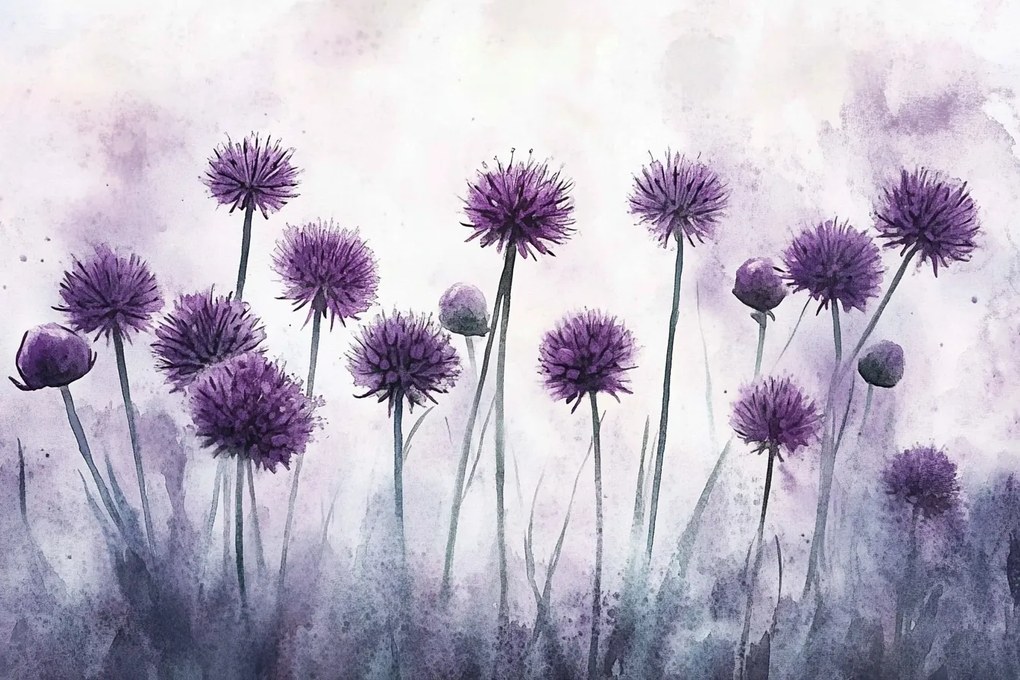 Fotótapéta Flizelina Természet Lila Lóhere Virágok 152,5x104 ragasztó