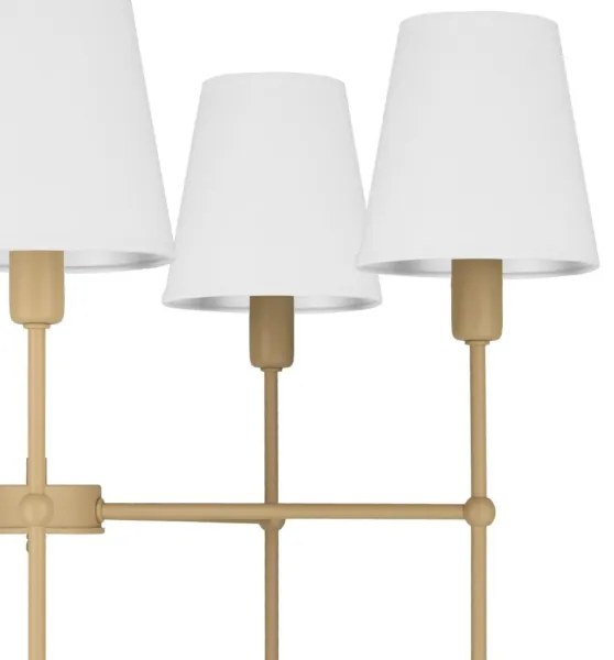 Rúdra szerelhető csillár MADELA 5xE14/40W/230V fehér/bézs