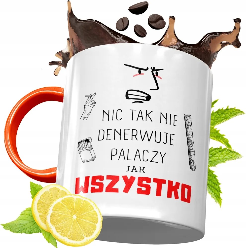 Narancssárga Bögre Dohányosoknak Ajándék fényképes nyomattal