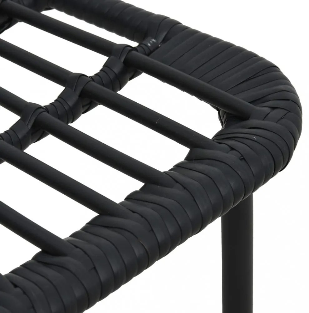 3 részes polyrattan és üveg kültéri étkezőgarnitúra