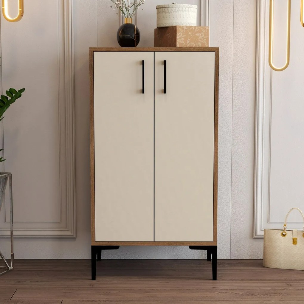 Cipősszekrény Prag Walnut and Cream