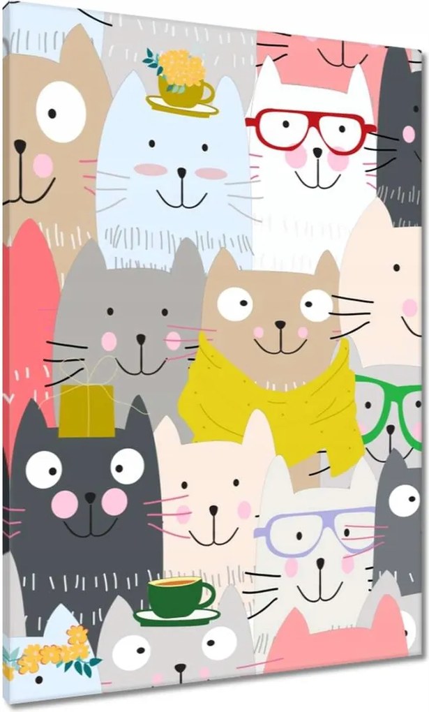 Vászonkép 70x100 Cica Cicák