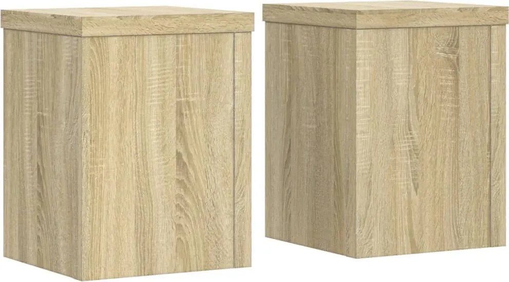 vidaXL 2 db sonoma tölgy szerelt fa növénytartó állvány 15 x 15 x 20cm