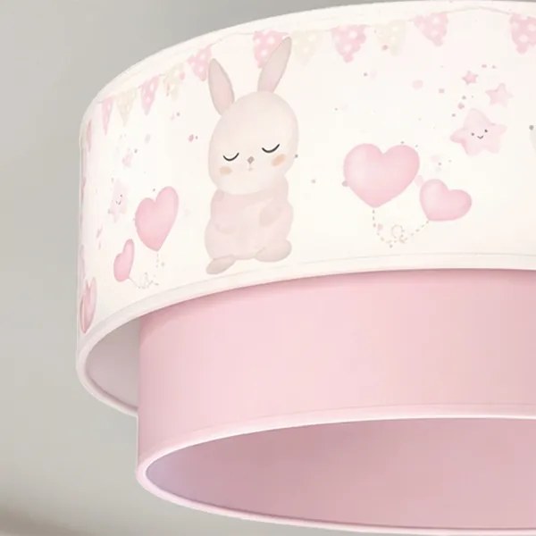 Brilagi- LED gyerek csillár zsinóron BOBO 1xE27/60W/230V átm.40 cm krém./rózsaszín./királyi.