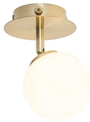 Modern spotlámpa arany opál üveggel kapcsolóval - Athén