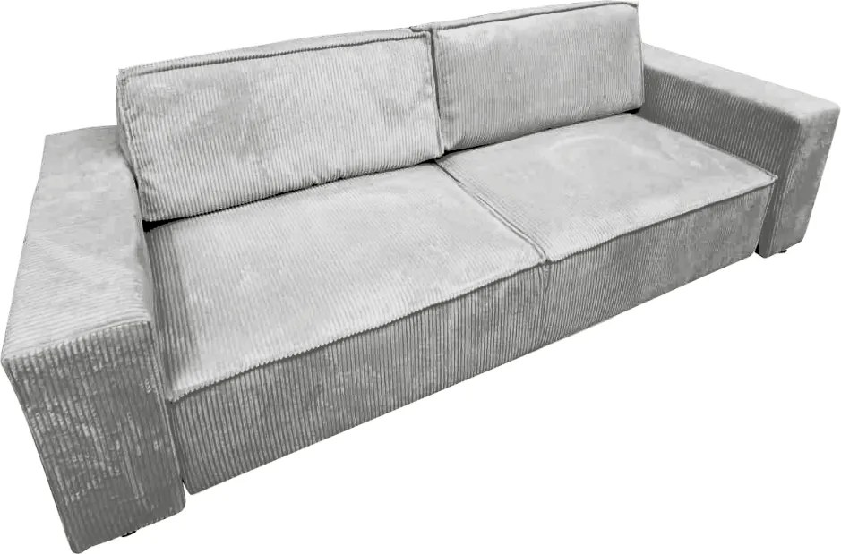 Kihúzható heverő, világosszürke, HARPERA BIG SOFA