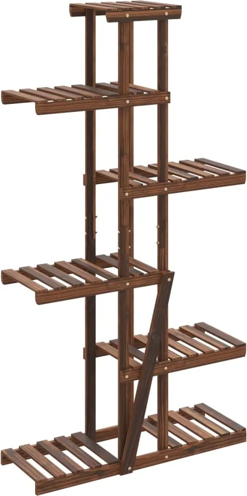 vidaXL tömör fenyőfa virágtartó állvány 75x25x140,5 cm
