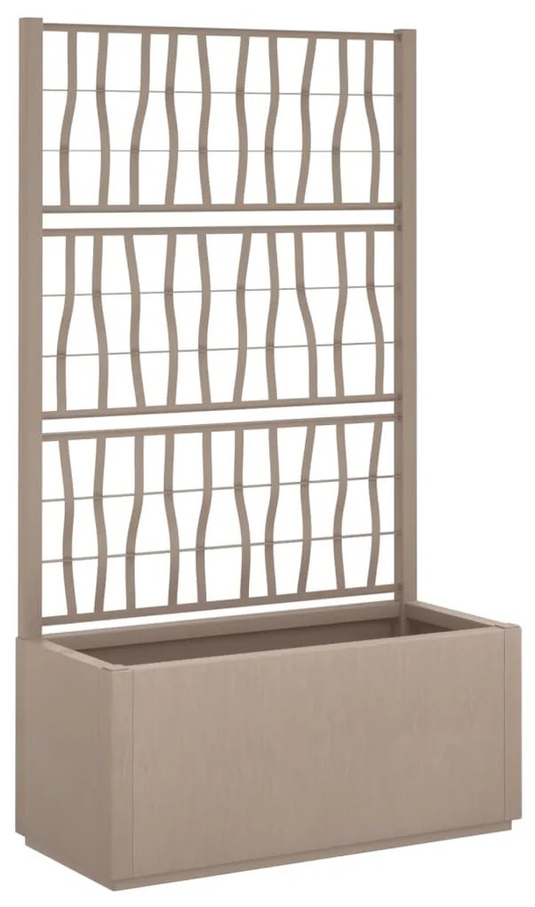 Barna polipropilén rácsos kerti ültetőláda 80 x 36 x 140 cm
