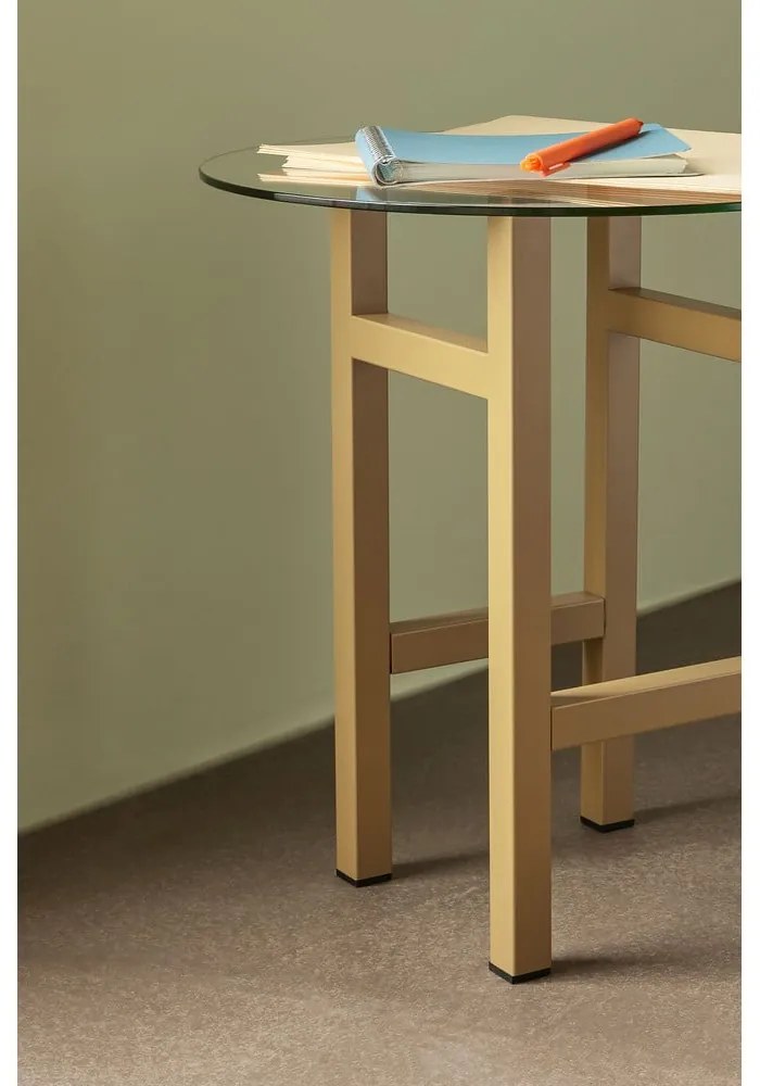 Kerek tárolóasztal üveg asztallappal ø 40 cm Elevate – Hübsch