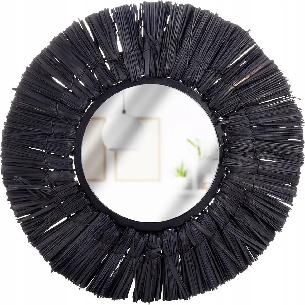 Fali tükör Kerettel Függő Dekoratív Boho Home Styling 32 cm