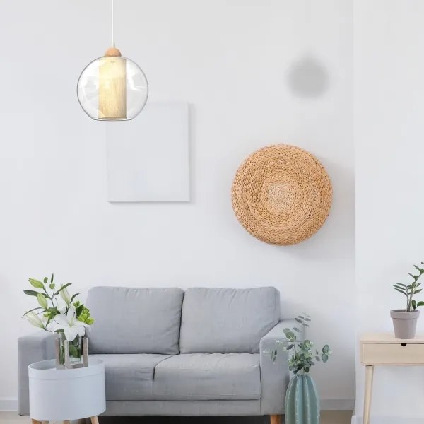 Csillár zsinóron TELA 1xE27/60W/230V á. 25 cm