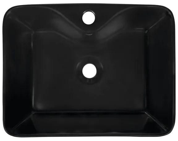 Sapho - Ráültethető mosdó BALENA 48x37 cm matt fekete