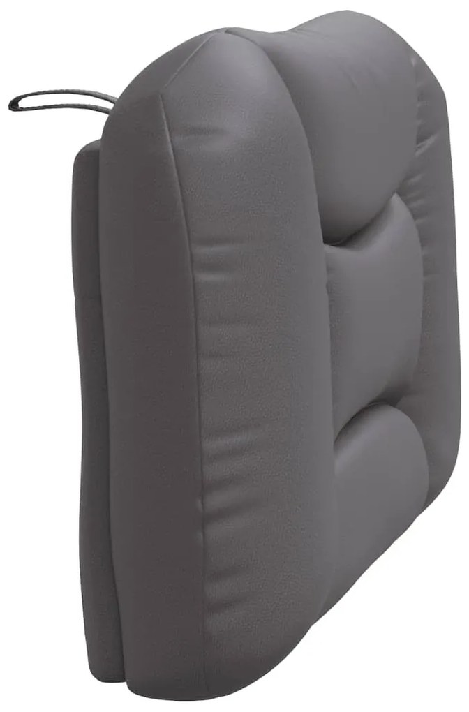 szürke műbőr fejtámla párna 80 cm