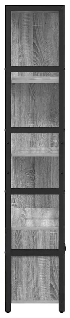 Könyvespolc Szürke sonoma 80 x 30 x 155.5 cm Faanyag