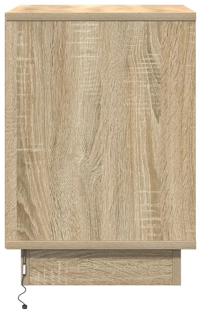 LED világítással ellátott éjjeli szekrények 2 darab Sonoma tölgy 39x34,5x50 cm