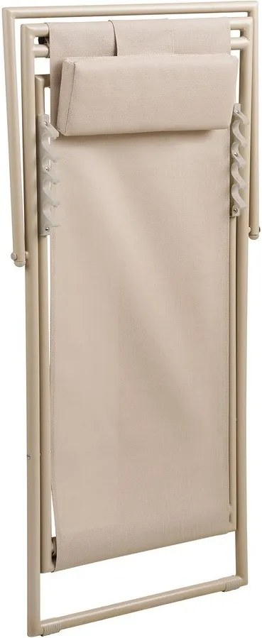 Bézs fém kerti napozóágy Curtis – House Nordic