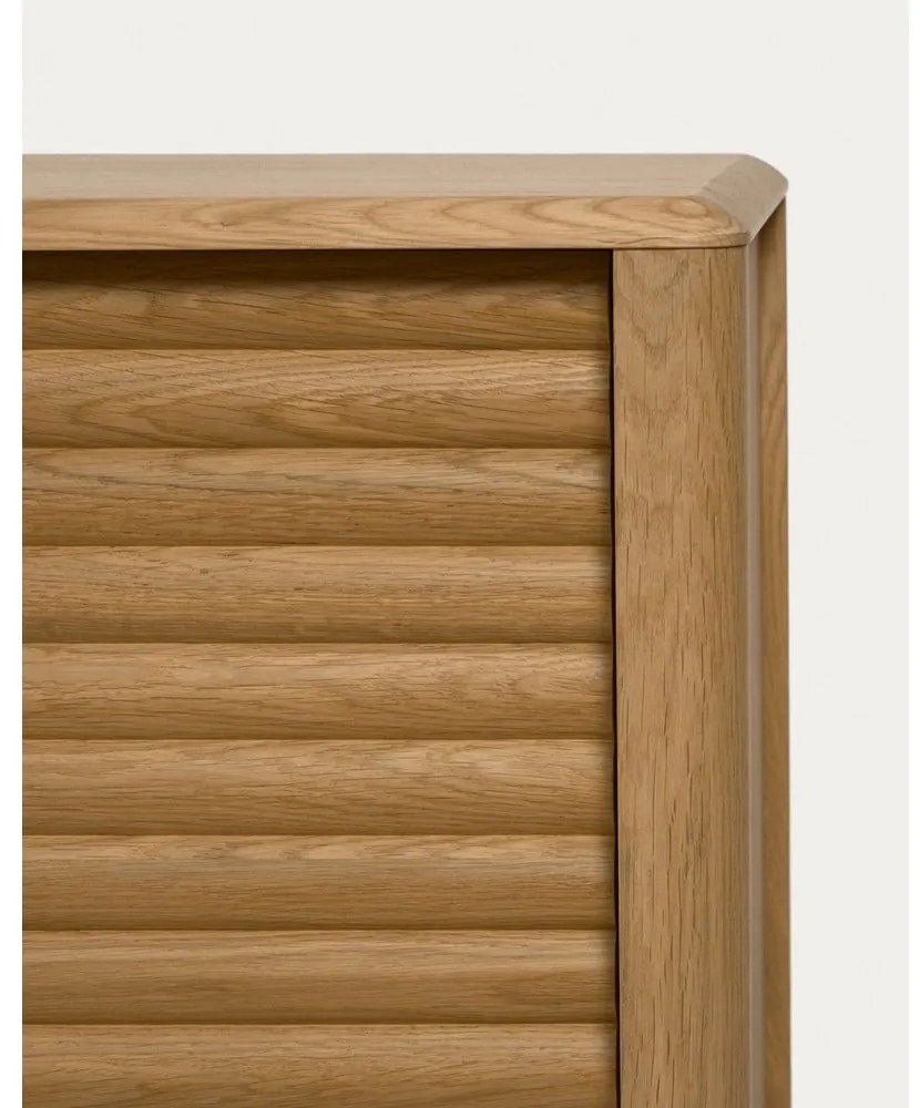 Natúr színű alacsony komód tölgyfa dekorral 200x86 cm Lenon – Kave Home