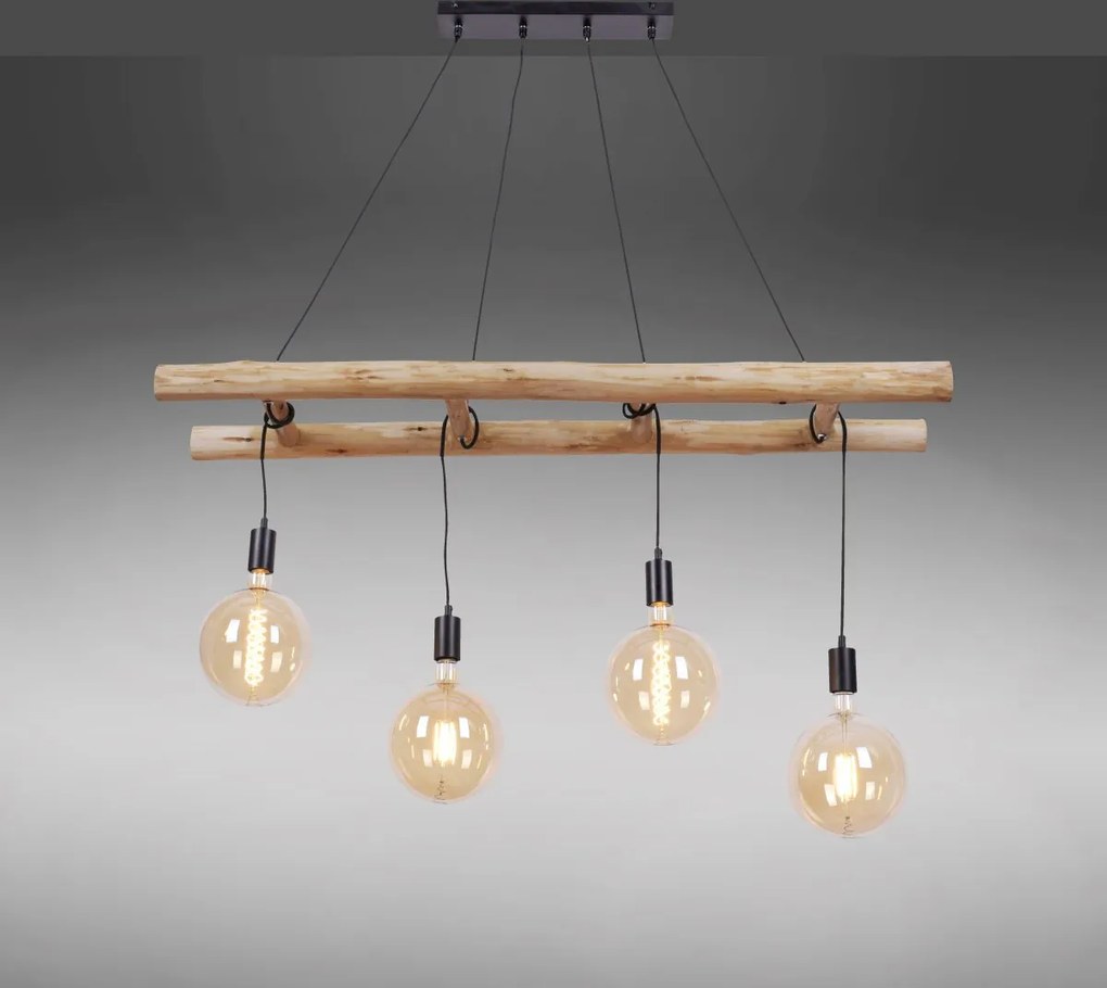 Paul Neuhaus loft függeszték edgar fekete fa pln15025-18