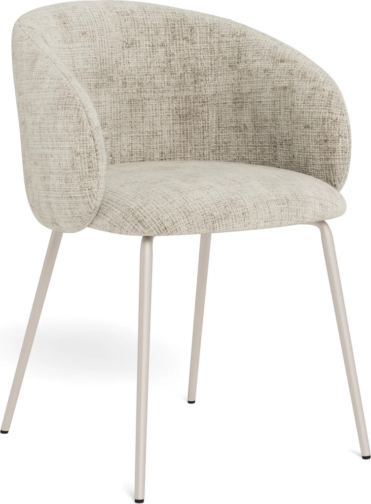 MAZZONI EXPORT CLARA Bézs (Juto 4 szövet)/szürke-bézs lábak (cashmere) - MODERN KÁRPITOZOTT KAGYLÓSZÉK LOFT STÍLUSÚ NAPPALIBA/ÉTKEZŐBE/IRODÁBA